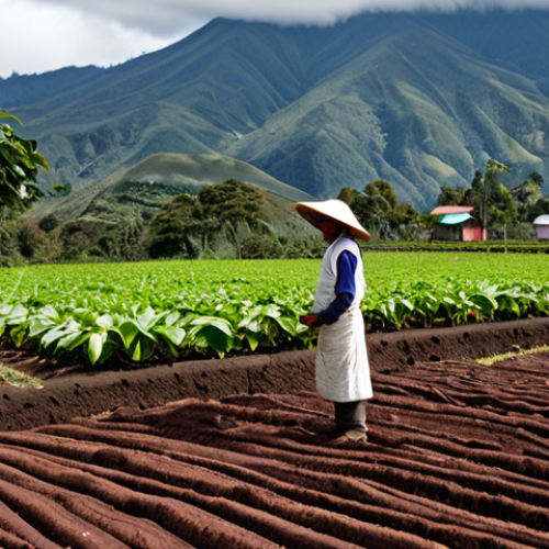 Home 14 Cacao Plantation in Ecuador**
"A lush, vibrant cacao plantation in the Ecuadorian highlands, showcasing traditional farming methods. Small-scale farmers are harvesting cacao pods. Volcanic soil visible. In the background, the Andes Mountains rise majestically. Bright, natural lighting. Focus on sustainability and biodiversity. Fully clothed farmers in appropriate work attire. Safe for work, appropriate content, professional photography, perfect anatomy, natural proportions, well-formed hands, proper finger count, family-friendly."
**